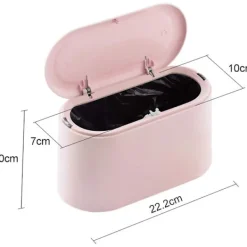 CL Soptunnor-Tryckknapp Liten Rosa Papperskorg 0.5L