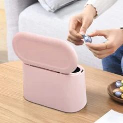 CL Soptunnor-Tryckknapp Liten Rosa Papperskorg 0.5L