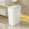 Soptunnor-Trycklock Soptunna Papperskorg Avfallsbehållare, Återvinningskorg 10L (Vit)