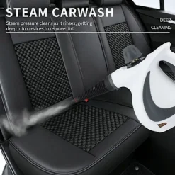 Ångtvättar-Tryckångare Kompatibel med Handhållen Ångrengörare Kompatibel med Soffa Kläder Bil GrayWhite Black