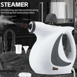Ångtvättar-Tryckångare Kompatibel med Handhållen Ångrengörare Kompatibel med Soffa Kläder Bil GrayWhite Black