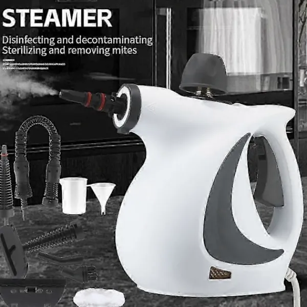 Ångtvättar-Tryckrengörare för hemmet, handhållen tryckrengörare för soffa, kläder, bil GrayWhite Black EU
