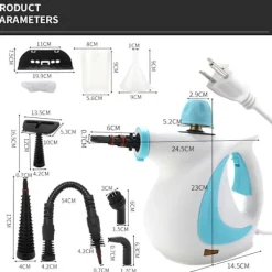 Unbranded Ångtvättar-Trycksatt Handhållen Multi-Yta Naturlig Ångrengörare, Multifunktionell Ångare för Hemmabruk, Ångare för Rengöring av Golv, Bil