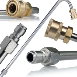 Rosfix Högtryckstvättar-Trycktvättslans U-Typ 1/4 Tum 34Cm – Högtryck | Max 250 Bar | Kompatibel med Lavor, Parkside