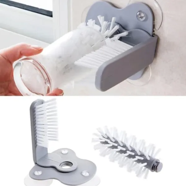 Fönsterrengöring-TS-Diskborste med sugproppar 2-pack - För glas