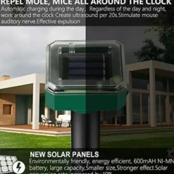 Skadedjur & Insekter-TS-Solcellsdriven Mullvadsavvisare med Ultraljud Intelligent 2-pack, Solcellsdriven Musavvisare Utomhus, Solcellsdrivna Mullvadsavvisare för Mullvadar, Sorkar | Fyndiq