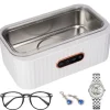 ECLshop Rengöringsmedel-TTLIFE Ultraljudstvätt, 400 ml Ultraljudsrengörare för Smycken Glasögon, 45000Hz Rengöringsmaskin, 4 Lägen