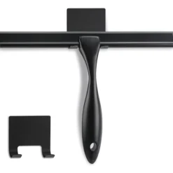 Fönsterrengöring-10-tums matt svart rakhyvel kompatibel med Duschraka[JUN]