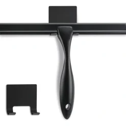 Fönsterrengöring-10-tums matt svart skrapa kompatibel med duschrakning [JUN]