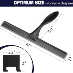 Fönsterrengöring-10-tums matt svart skrapa kompatibel med duschrakning [JUN]
