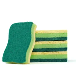 Svampar & Dukar-Tunga Cellulosaskrubbsvampar - 16-pack, Dubbelsidig Skrubb