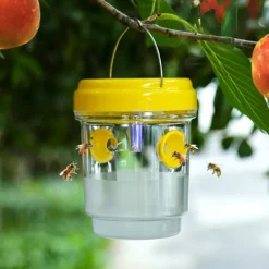 Skadedjur & Insekter-Två stycken solcellsdrivna fruktflugfällor fångare trädgårdsbifällor insektsfällor insektsfruktflugfällor yellow