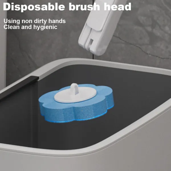 LBSS Svampar & Dukar-Tvätt gratis set Engångsplatsbesparande toalettrengöringsborste Hemstädmaterial