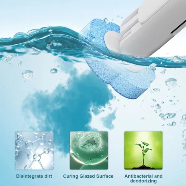 LBSS Svampar & Dukar-Tvätt gratis set Engångsplatsbesparande toalettrengöringsborste Hemstädmaterial