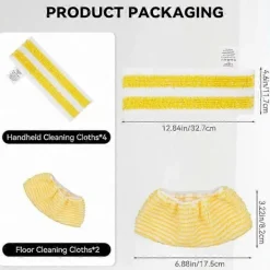 DAO Städmoppar-Tvättbara ångmoppdynor för Kärcher SC2 SC3 SC4 SC5, mikrofiberduk [DB]