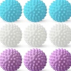 Tvättillbehör-Tvättbollar 9-pack torkbollar kompatibla med tvättmaskin Tvättbollar_paris