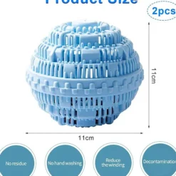 Tvättillbehör-Tvättbollar, återanvändbara miljövänliga tvättbollar, naturliga