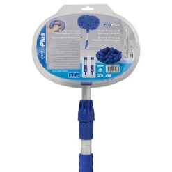 Northix Städmoppar-Tvättborste chenille mikrofiber teleskopskaft 2,5 m blå