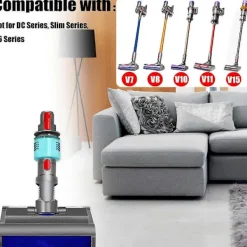 unbranded Dammsugare & Tillbehör-Tvättborste för V7 V8 V10 V11 V15 Elektrisk Mopp Våt och Torr med Grönt Ljus Rengör och Torkar Hårt