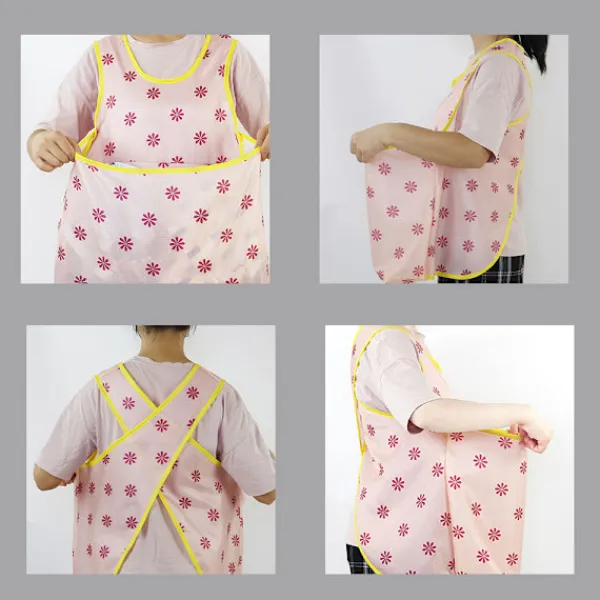 LBSS Tvättillbehör-Tvättförkläde med stor ficka Fuktsäker Torkkläder Organizer Tvätttillbehör