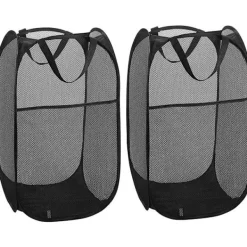 Tvättillbehör-Tvätthållare [Set om 2] Vikbara Tvätthållare Pop Up Mesh