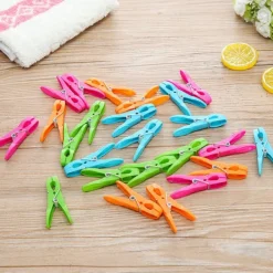 Tvättillbehör-Tvättklämmor, 48 plastklämmor, klämmor med starkt grepp