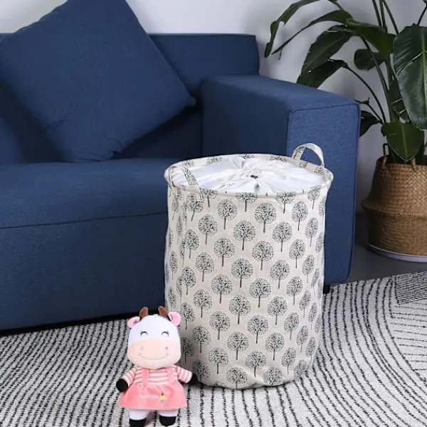 Tvättillbehör-Tvättkorg förvaringssorterare med dragsko, hopfällbar hopfällbar tvättkorgar,