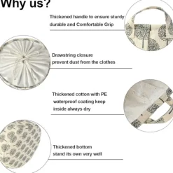 Tvättillbehör-Tvättkorg förvaringssorterare med dragsko, hopfällbar hopfällbar tvättkorgar,