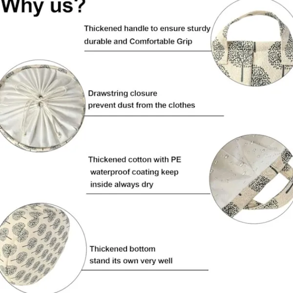 Tvättillbehör-Tvättkorg förvaringssorterare med dragsko, hopfällbar hopfällbar tvättkorgar,