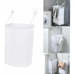 Tvättillbehör-Tvättkorg Hängande Punchfri Hemvägg Förvaring Tvätt