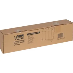 B2X Tvättillbehör-Tvättkorg med hjul och tre fack för enkel sortering