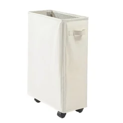 Tvättillbehör-Tvättkorg med hjul, rullande tvättkorg hopfällbar klädförvaringsvagn hopfällbara yogamattor förvaringsställ smala hörnförvaringsorganisatörer med_MGF | Fyndiq