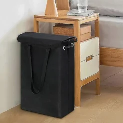 Tvättillbehör-Tvättkorg med lock och handtag