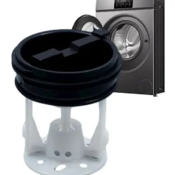 Tvättmaskiner-Tvättmaskin avloppspump, knappskydd, avloppsutloppspackning, luddfilter för tvättmaskinsavlopp, tvättmaskinstillbehör för att hålla rent och