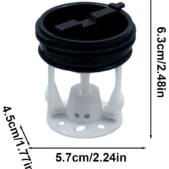 Tvättmaskiner-Tvättmaskin avloppspump, knappskydd, avloppsutloppspackning, luddfilter för tvättmaskinsavlopp, tvättmaskinstillbehör för att hålla rent och