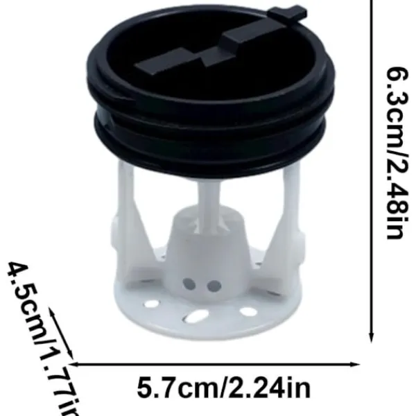 Tvättmaskiner-Tvättmaskin avloppspump, knappskydd, avloppsutloppspackning, luddfilter för tvättmaskinsavlopp, tvättmaskinstillbehör för att hålla rent och