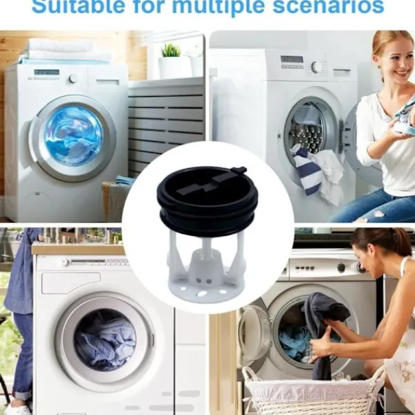 Tvättmaskiner-Tvättmaskin avloppspump, knappskydd, avloppsutloppspackning, luddfilter för tvättmaskinsavlopp, tvättmaskinstillbehör för att hålla rent och