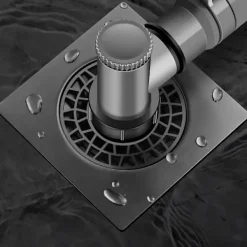 Tvättmaskiner-Tvättmaskin Avloppsslang Anslutning Tvättmaskin Golvbrunn Adapter Anti-Överflöde Deodorant Fog Tålig silver[D]