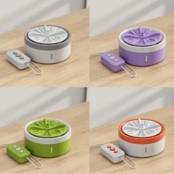 Tvättmaskiner-Tvättmaskin helautomatisk rengöring bärbar trehastighets fjärrkontroll roterande underkläder och strumpbyxor lat maskin (grön)