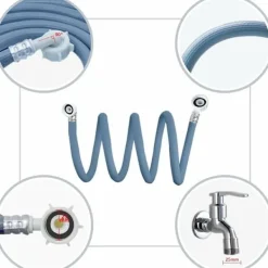 Tvättillbehör-Tvättmaskin Tillförselsslang, Diskmaskin Slangförlängning, 3/4 Tums Hörn Diskmaskin Vatteninloppsslang, Universell Inloppsslang Lämplig för Tvättmaskin | Fyndiq
