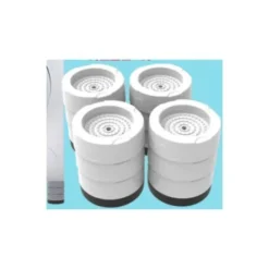 Tvättillbehör-Tvättmaskins Anti-Vibrationsdynor - 4-pack Ljudreducerande Tvättmaskinsbas - Vit Höjd 8cm
