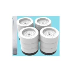 Tvättillbehör-Tvättmaskins Anti-Vibrationsdynor - 4-pack Ljudreducerande Tvättmaskinsbas - Vit Höjd 8cm
