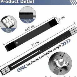 Tvättmaskiner-Tvättmaskinsbas med broms, justerbar mobil bas för tvättmaskin, torktumlare, kylskåp, last 300 kg, svart
