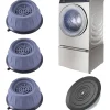 Tvättmaskiner-Tvättmaskinsfötter, 4 stycken tvättmaskinsfötter med gummikudde, antivibrations tvättmaskinsfötter för tvättmaskiner och torktumlare, antivibrerande | Fyndiq