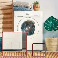 Tvättillbehör-Tvättmaskinsfötter Anti Vibrationskuddar Tvättmaskin Anti Vibrations Gummi Fötter Dämparkuddar För Tvättmaskin Torktumlare (10cm, Svart)