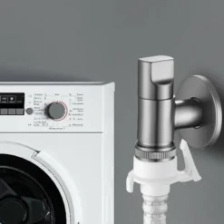 Tvättmaskiner-Tvättmaskinskran i helkoppar, läckagesäker tvättmaskin, helautomatisk vinkelventil, specialkran för hemmet.