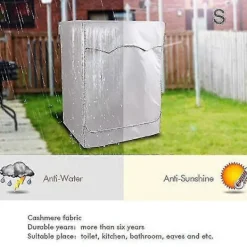 Tvättmaskiner-Tvättmaskinskydd med främre öppningar Vattentätt Dammtätt Silver Stor Storlek L