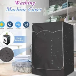 Tvättmaskiner-Tvättmaskinskydd, tvättmaskin-torktumlarskydd för frontmatad maskin, vattentätt dammtätt solskydd med dragkedja XL:60*65*85cm XL:60*65*85cm