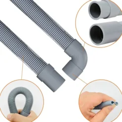 FMYSJ Tvättmaskiner-Tvättmaskinslang Avloppsslang Tvättmaskin 2,5M Avloppsslangförlängning för Tvättmaskiner Disk (FMY)