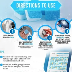 Rengöringsmedel-Tvättmaskinsrengöring och avkalkningsmedel 24-pack